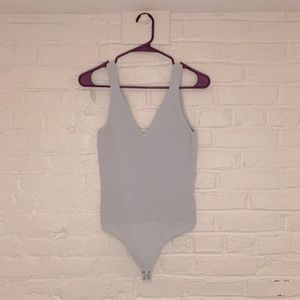 Abercrombie deep v ribbed bodysuit